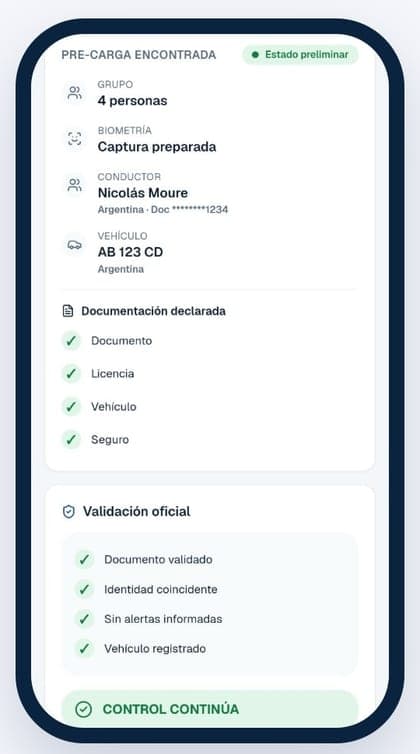 Captura de la demo: el agente valida y decide
